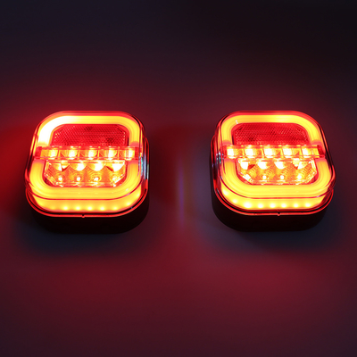 Rechargeable Magnetic Auto Tail Lamp Kit 12V Wireless For Trailer Tractor