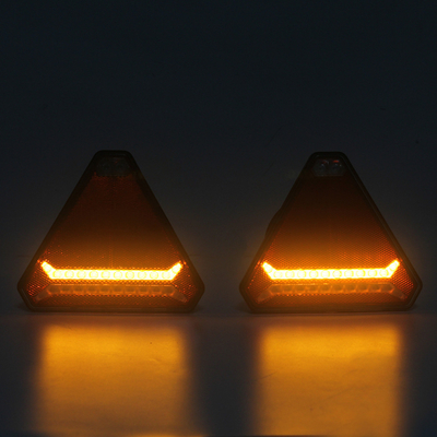 Triangle Wireless Car Warning Led Lamp Red Safely Magnetic Flash Light Kit