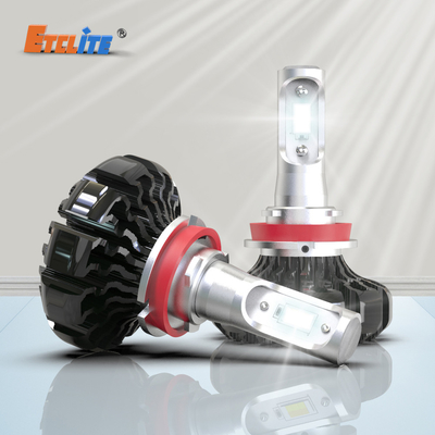 8000Lumen Fanless LED Headlight Bulb , H9 Atv Off Road Lighting 12V