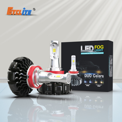 8000Lumen Fanless LED Headlight Bulb , H9 Atv Off Road Lighting 12V
