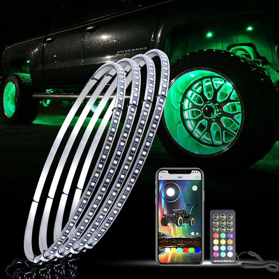 12V Multicolor LED Headlights , Singal Row Led Rgb Car Lights