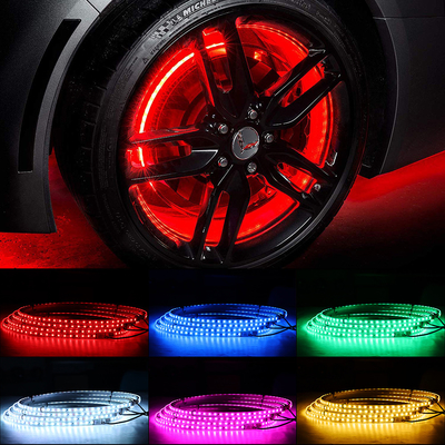 12V Multicolor LED Headlights , Singal Row Led Rgb Car Lights