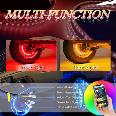 12V Multicolor LED Headlights , Singal Row Led Rgb Car Lights