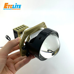 55W Projector Headlights High And Low Beam 3.0Inch Size With Cooling Fan