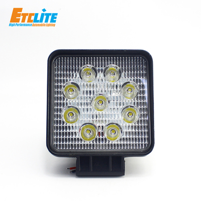 Etclite High Power Super Bright Motorcycle 3 Inch 27W Lamp Square 4X4 Truck Offroad Led Work Light
