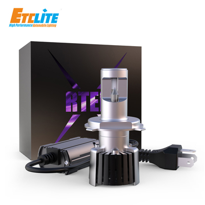 Aluminum Housing Car Led Headlight Bulbs H4 5000lm 6000k Color Temperature