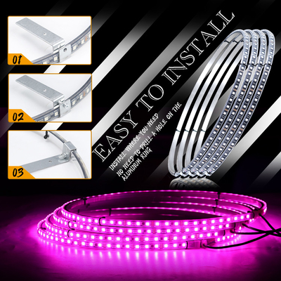 12V Multicolor LED Headlights , Singal Row Led Rgb Car Lights